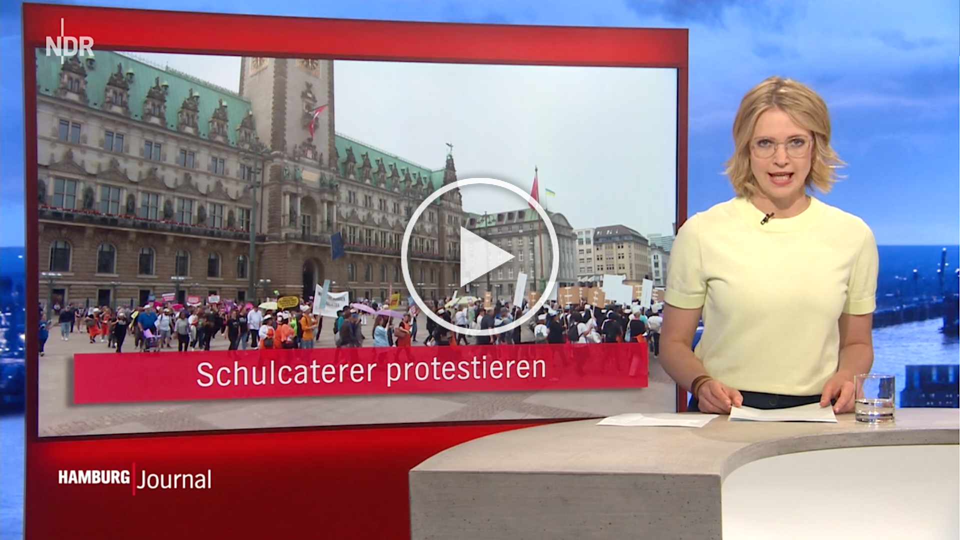Hamburgs Caterer protestieren